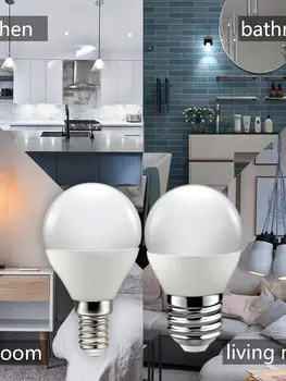 3 Шт. Светодиодная Лампа G45 E27 E14 переменного тока 220 В-240 В Светодиодная лампа 3 Вт 5 Вт 6 Вт 7 Вт Теплая Холодная Белая Лампа дневного света освещение для гостиной