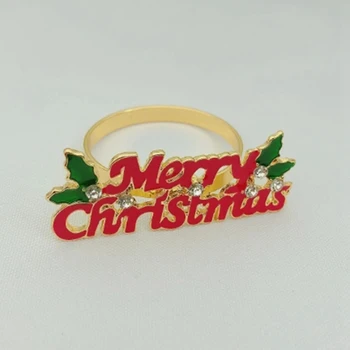 8 шт. Кольца для рождественских салфеток -Кольца-держатели для салфеток для праздничного Украшения Рождественского стола, пряжка для салфеток в виде Лося