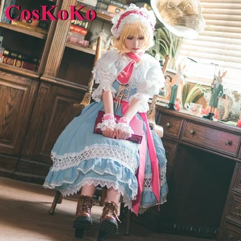 CosKoKo Alice Косплей Аниме Игра Touhou Project, костюм, Великолепное Милое Вечернее платье, Женская одежда для Ролевых игр на Хэллоуин, Новая