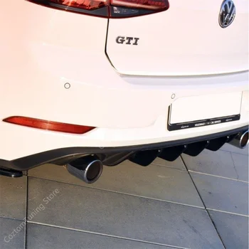 Maxton Style Глянцевый Задний Подзор Для VW Golf MK7.5 7GTI Подтяжка Лица Диффузор заднего бампера Сплиттер Для Губ Обвесы 2017-2020 Тюнинг