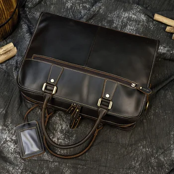 Newsbirds/ Мужская кожаная сумка для ноутбука с диагональю 15,6 дюйма, портфель для ноутбука, сумка через плечо, Мужская сумка из 100% воловьей кожи, Мужская деловая сумка