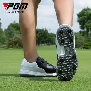 PGM новые туфли для гольфа со съемными заклепками, водонепроницаемые шнурки с ручками, новые