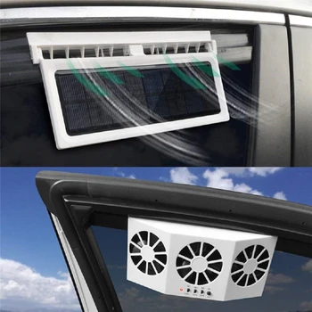 Автомобильный вентилятор на солнечной энергии Вентиляционное отверстие Вытяжной Вентилятор Окно Подвесное Вентиляционное Отверстие Охлаждающий Вентилятор Радиатора Система вентиляции Радиатора