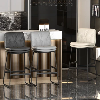 Высокие стулья Nordic Matel, обеденные стулья для отдыха, Современные обеденные стулья для бара, роскошная спинка, Sillas Comedor, Предметы домашнего обихода WZ50DC