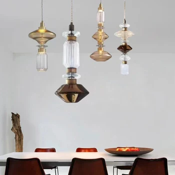 Выставочный зал скандинавского дизайна, персонализированная люстра из витражного стекла, гостиная, прикроватная тумбочка для спальни, декоративный светильник для прихожей