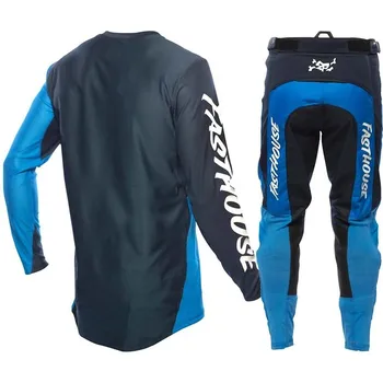 Джерси с принтом 2023, темно-синий комплект Джерси FH, 4-полосный стрейч-байк, комплект снаряжения для мотокросса, мотоциклетный костюм ATV, майка и брюки для бездорожья MX