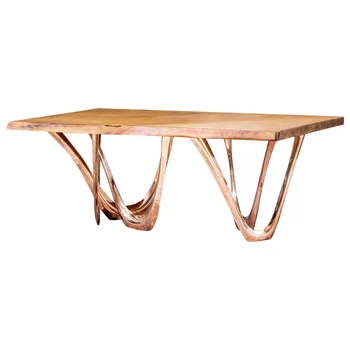 Дизайнерские высококачественные обеденные столы и стулья, прямоугольный мраморный стол, стол из массива дерева.