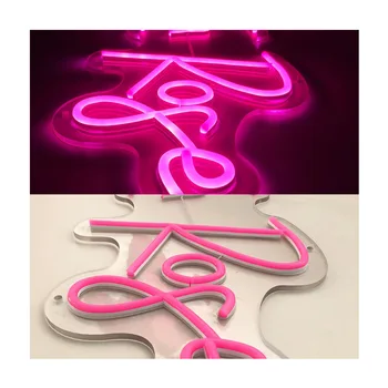 Изготовленная на заказ Неоновая вывеска La Vie En Rose, Настенный декор, Розовый светодиодный неоновый светильник Для Спальни, Украшения домашней комнаты, Магазина, Персонализированная лампа с логотипом