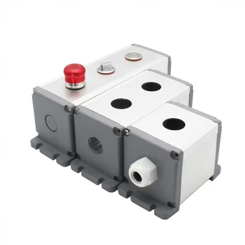 Коробка для металлических пластиковых кнопок с 6 отверстиями Водонепроницаемый алюминиево-пластиковый блок управления для распределения электроэнергии 16 мм/22 мм
