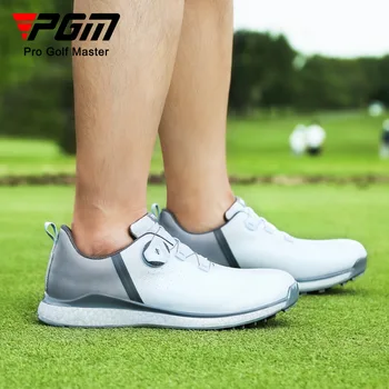 Мужская обувь для гольфа PGM, водонепроницаемые шнурки с противоскользящей ручкой, мужская спортивная обувь с мягкой подошвой, Удобные кроссовки XZ210