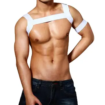Мужской Сексуальный нейлоновый нагрудный ремень для тела, эластичный плечевой ремень, сценический костюм, клубная одежда