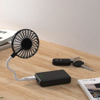Портативный маленький usb-вентилятор, вращающийся на 360 °, летний USB-аккумуляторный вентилятор для всех USB-выходов, таких как ноутбук/блок питания/вилка