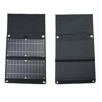 Солнечная батарея Мощностью 28 Вт 21 Вт, Солнечное Зарядное Устройство, Двухпортовая Водонепроницаемая Складная Панель солнечных батарей для Зарядки цифровых продуктов