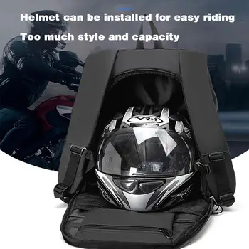 Сумка для мотоциклетных шлемов, Водонепроницаемая сумка для хранения для верховой езды, Водонепроницаемый рюкзак для велоспорта Со светоотражающими полосками, Сумка большой емкости для